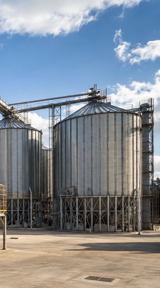 Silos industriais de armazenamento